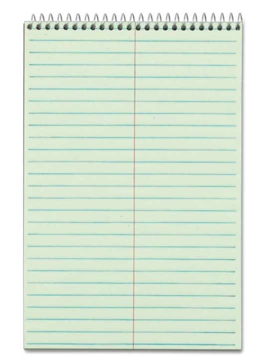 92068 6 X 9 In. Gregg Ruled Recycled Steno Book - Green