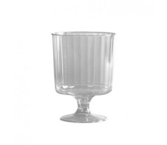 Ccw5240 5 Oz Classicware Plastic Pedestal Wine Glass, Clear - 10 Per Pack