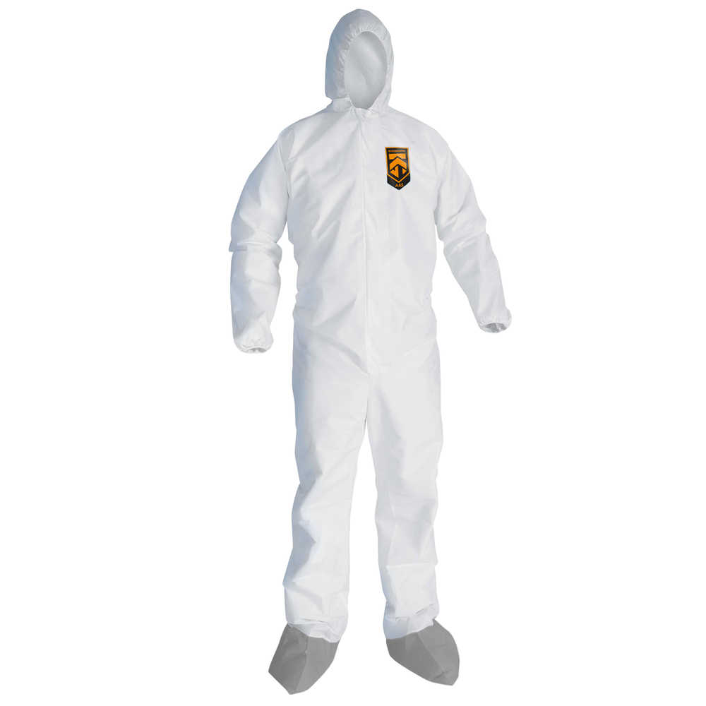 48975 A45 Liquid & Particle Protection Coverall Apparel, White - 2xl