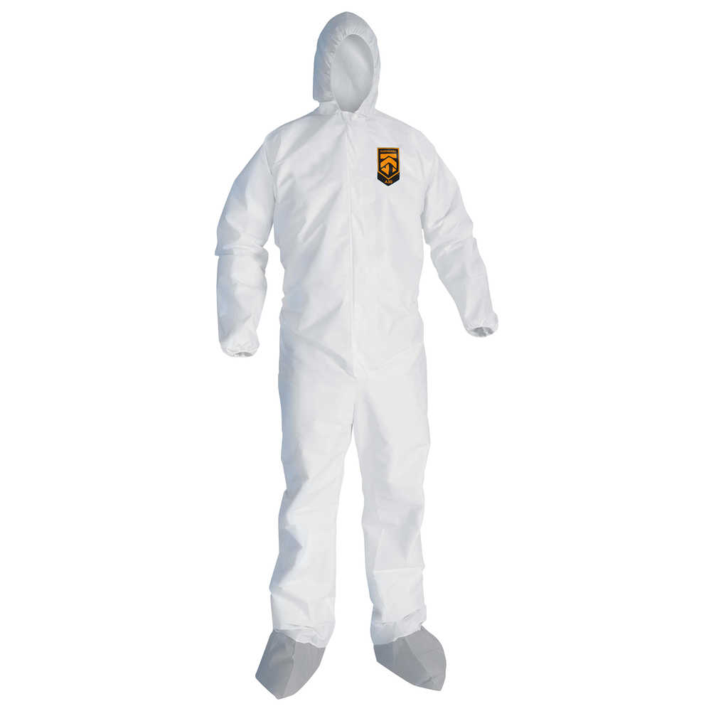 48976 A45 Liquid & Particle Protection Coverall Apparel, White - 3xl