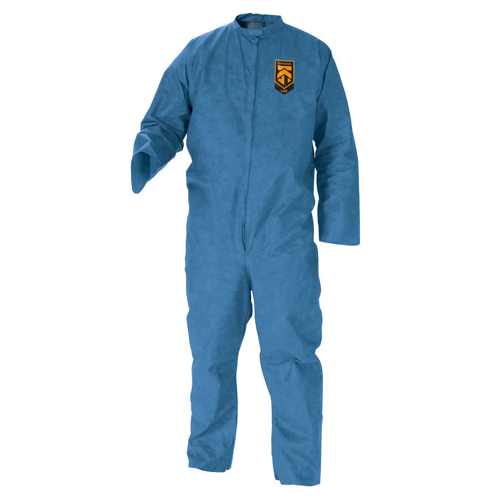 58535 A20 Liquid & Particle Protection Coverall Apparel, Blue - 2xl