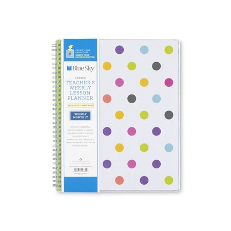 Blue Sky 100330 Teacher Dots Academic Year Cyo Weekly & Monthly Planner, Assorted Color