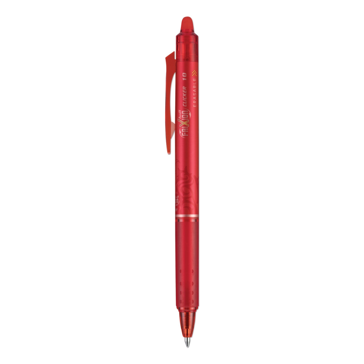 Pil11396 1.0 Mm Frixion Clicker Erasable Retractable Gel Pen, Red Ink
