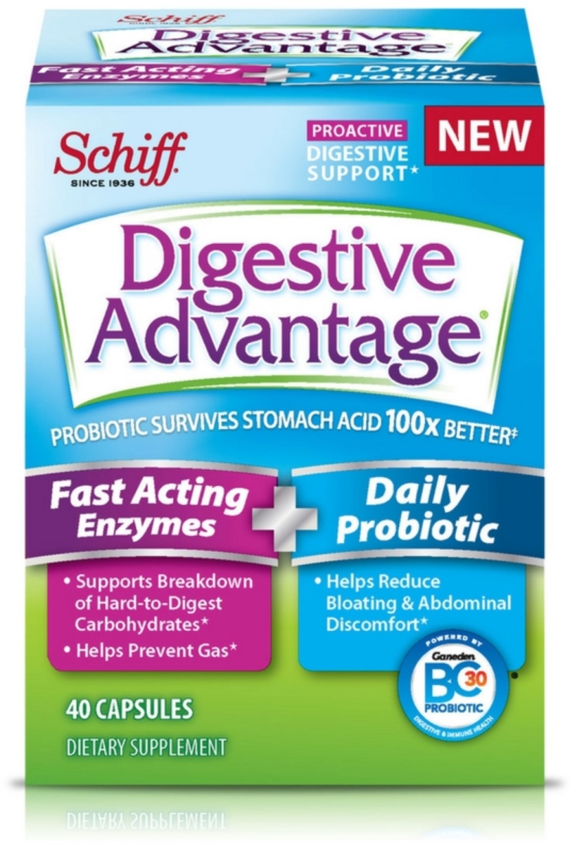 Reckitt Benckiser Dva96949ea Digestive Advantage Fast Acting Enzyme Plus Daily Probiotic Capsule, 40 Count