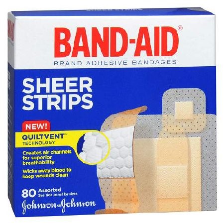 4669 Band-aid Tru-stay Sheer Strips Adhesive Bandages - 80 Count