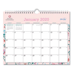 Blue Sky 101632 11 X 8.75 In. Breast Cancer Awareness Wall Calendar, Rose & Silver
