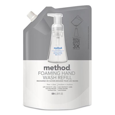Method Products 1978 28 Oz Foaming Hand Wash Refill, Fragrance-free - Clear