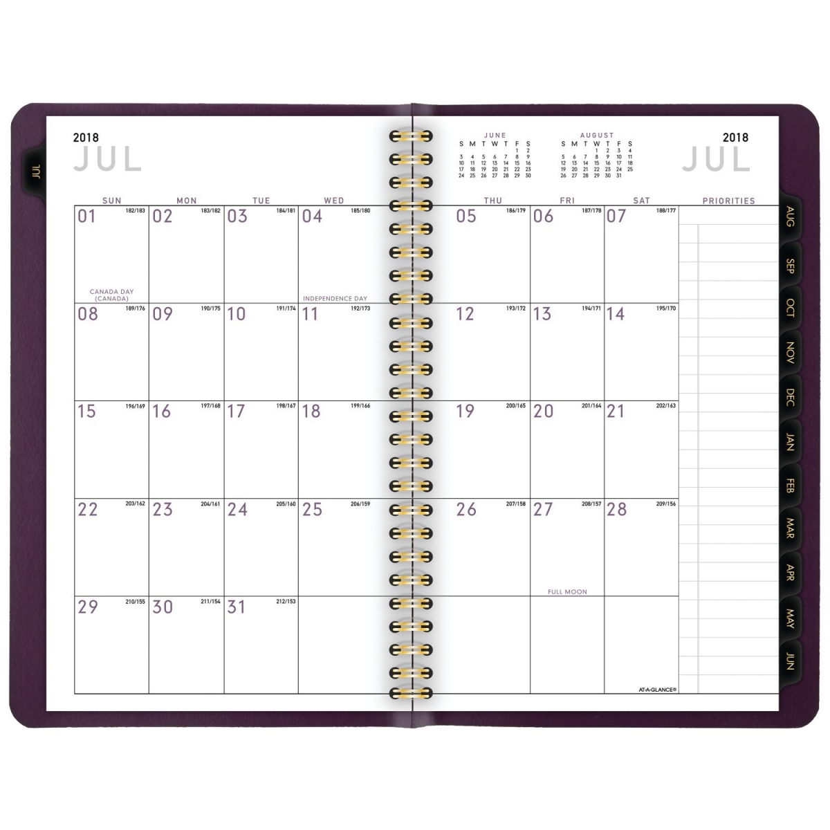 70101x59 8 X 4.87 In. Contemporary Academic Planner, Purple