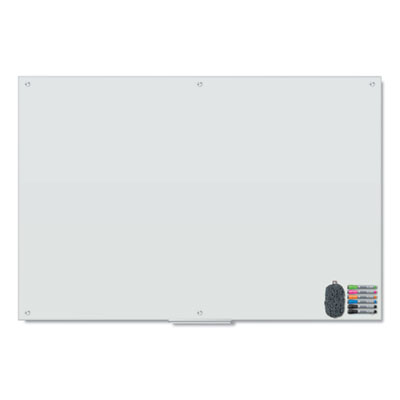 Ubrands 3974u0001 70 X 47 In. Magnetic Glass Dry Erase Board Value Pack White