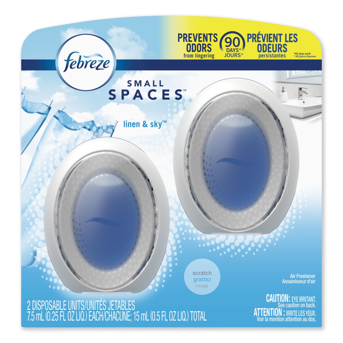 Pgc93326 0.25 Ml Small Spaces Linen & Sky Fresheners, 8 Per Pack - Pack Of 2