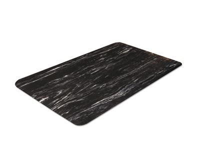 Crown Mats & Matting Cu2436bk 24 X 36 In. Cushion-step Surface Mat, Marbleized Rubber - Black