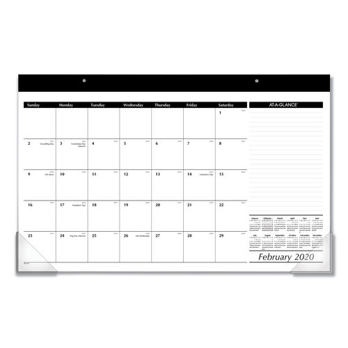 Aagsk1400 Workstation Desk Pad Calendar, Black