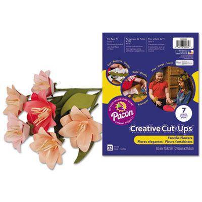 Pacon 1000084 8.5 x 10.5 in. Creative Cut Ups - Fanciful Flowers 32 Sheets Pacon 1000084 8.5 x 10.5 in. Creative Cut Ups - Fanciful Flowers 32 Sheets