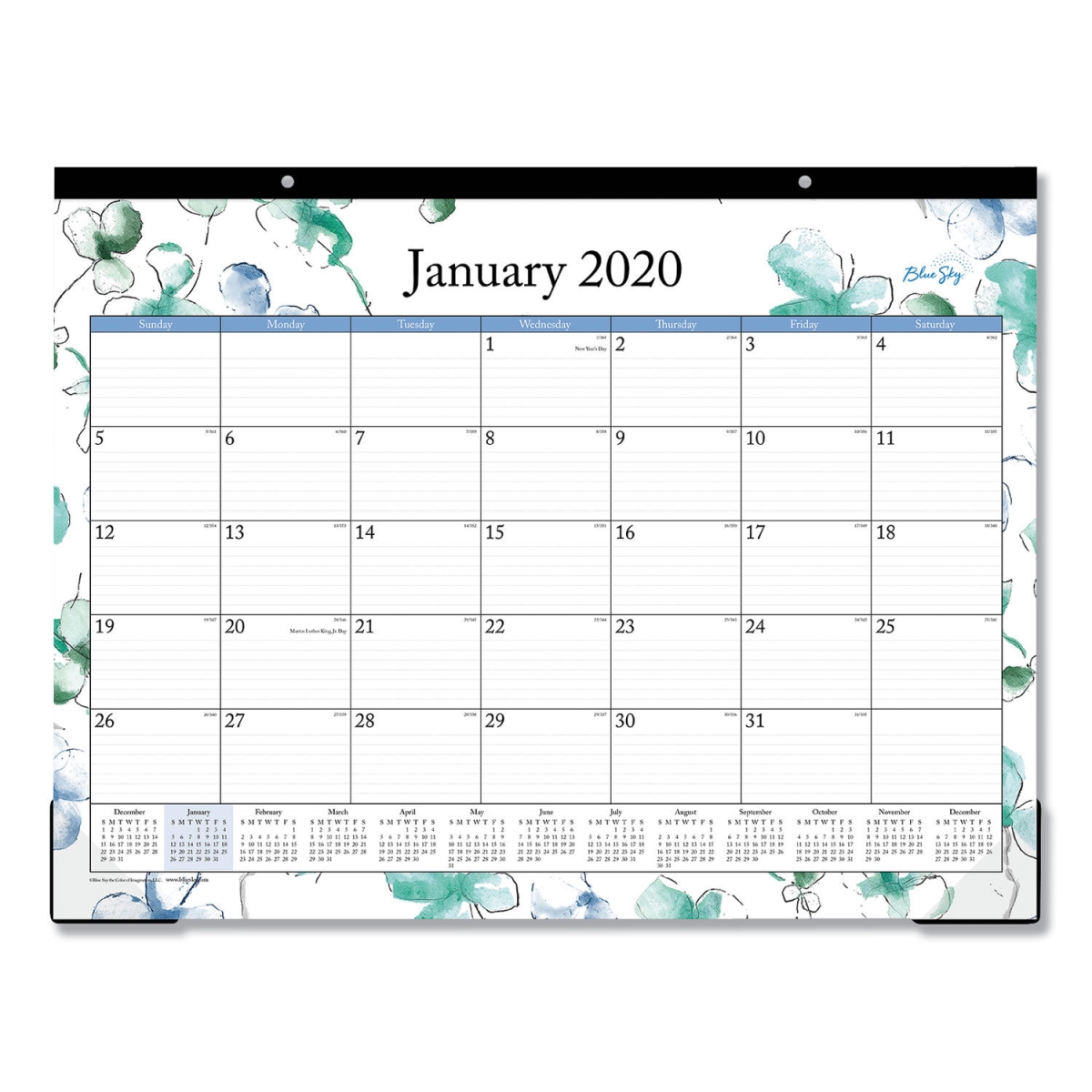Blue Sky 100018 22 X 17 In. Lindley Desk Clear Corner Pads Calendar