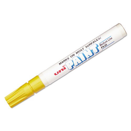 UPC 030246636053 product image for UBC63605 Medium Bullet Tip Permanent Marker, Yellow | upcitemdb.com