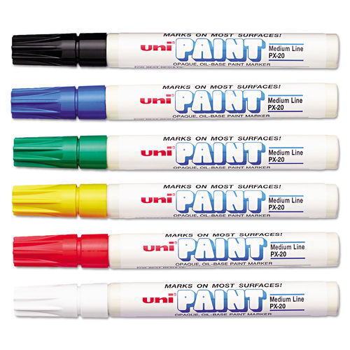 UPC 030246636305 product image for UBC63630 Medium Bullet Tip Permanent Marker, Assorted Colors - Set of 6 | upcitemdb.com