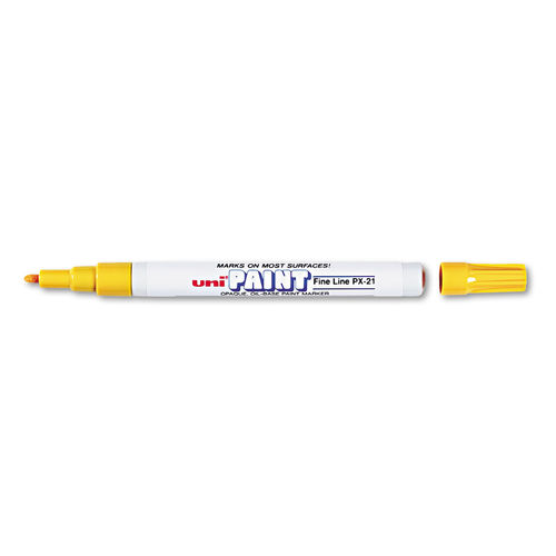 UPC 030246637050 product image for UBC63705 Fine Bullet Tip Permanent Marker, Yellow | upcitemdb.com