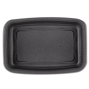 Fpr0243l 24 Oz Microwave - Safe Containers Plastic, Black - 75 Per Pack - Pack Of 4