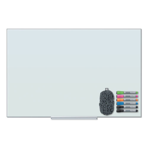 UBR3975U0001 36 x 24 in. Floating Glass Dry Erase Board, White