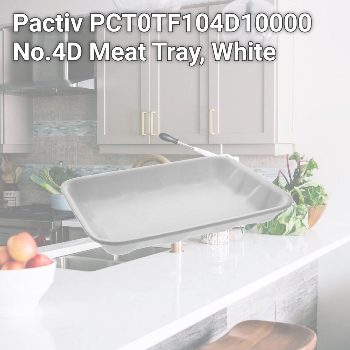 Picture of Pactiv PCT0TF104D10000 No.4D Meat Tray, White