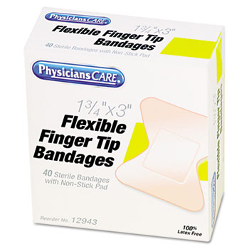 Acme United G126 First Aid Fingertip Bandages - 40 Per Box