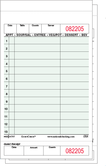 National Checking G4797BK Check Guest 2 Part - Green 2000 Checks per Book National Checking G4797BK Check Guest 2 Part - Green 2000 Checks per Book
