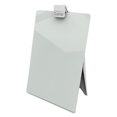Quartet Manufacturing GDE119 12 x 9 in. Glass Dry Erase Desktop Easel - White Quartet Manufacturing GDE119 12 x 9 in. Glass Dry Erase Desktop Easel - White