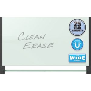 Quartet Manufacturing G5028BA 50 x 28 in. Evoque Magnetic Glass Marker Board with Black Aluminum Frame - White Quartet Manufacturing G5028BA 50 x 28 in. Evoque Magnetic Glass Marker Board with Black Aluminum Frame - White