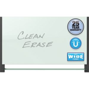 Quartet Manufacturing G8548BA 85 x 48 in. Evoque Magnetic Glass Marker Board with Black Aluminum Frame - White Quartet Manufacturing G8548BA 85 x 48 in. Evoque Magnetic Glass Marker Board with Black Aluminum Frame - White