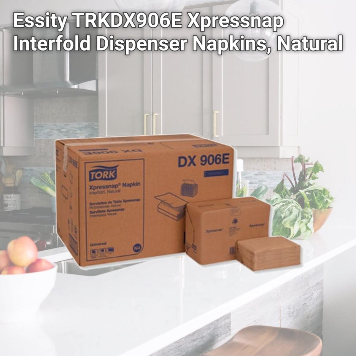 Picture of Essity TRKDX906E Xpressnap Interfold Dispenser Napkins, Natural