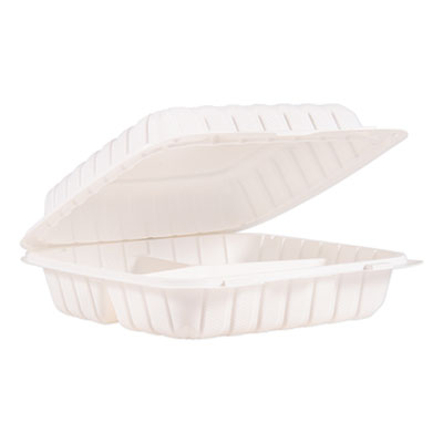 Dcc90mfppht3 9 In. Hinged Lid 3 Compartment Containers