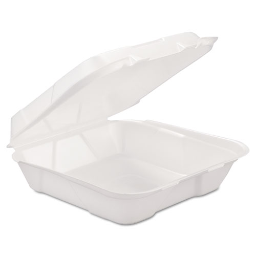 Hingedl1 3 X 9.25 X 9.25 In. Foam Hinged Carryout Container, 1-compartment - White, 200 Per Case