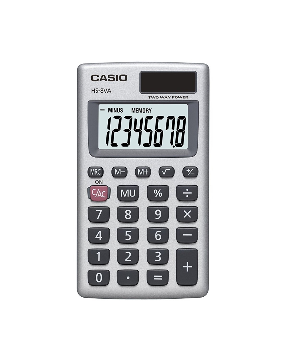 Hs8va 8-digit Lcd - Handheld Calculator, Silver