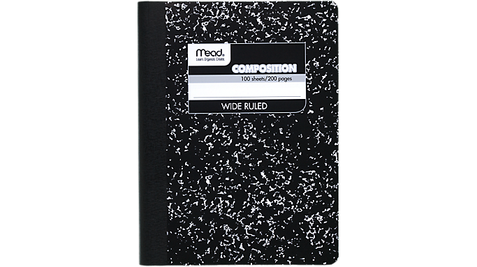 Mead Products 9910 9.75 x 7.5 in. Wide Rule Composition Book White - 100 Sheets Mead Products 9910 9.75 x 7.5 in. Wide Rule Composition Book White - 100 Sheets