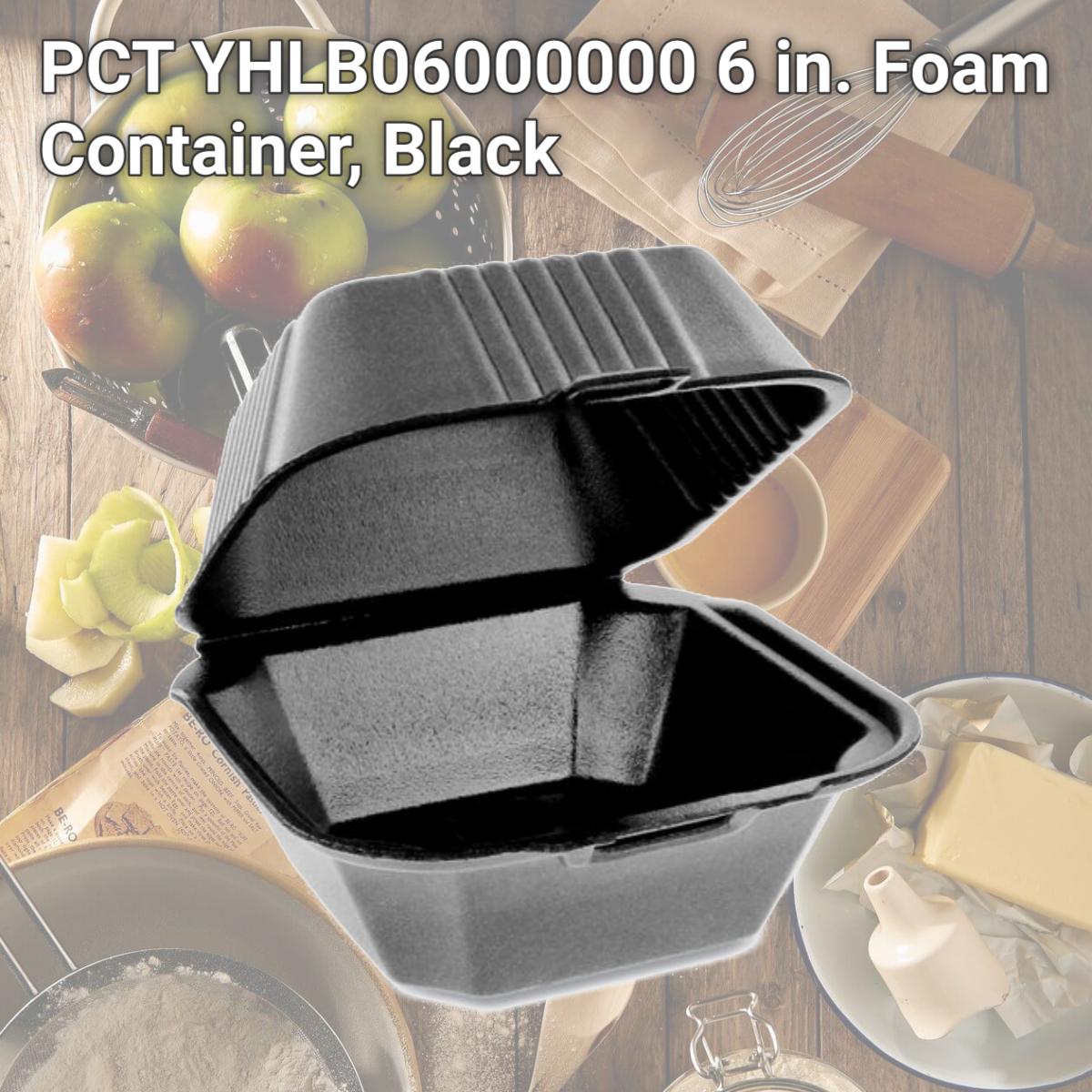 Picture of PCT YHLB06000000 6 in. Foam Container, Black