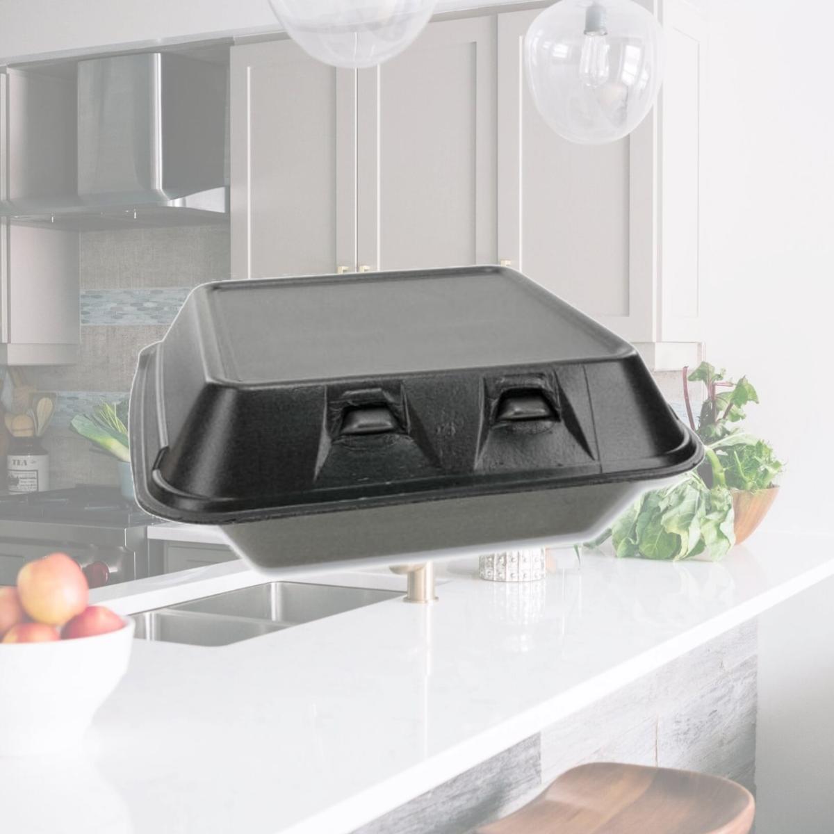 Picture of PCT YHLB08010000 1 Compartment Medium Container, Black