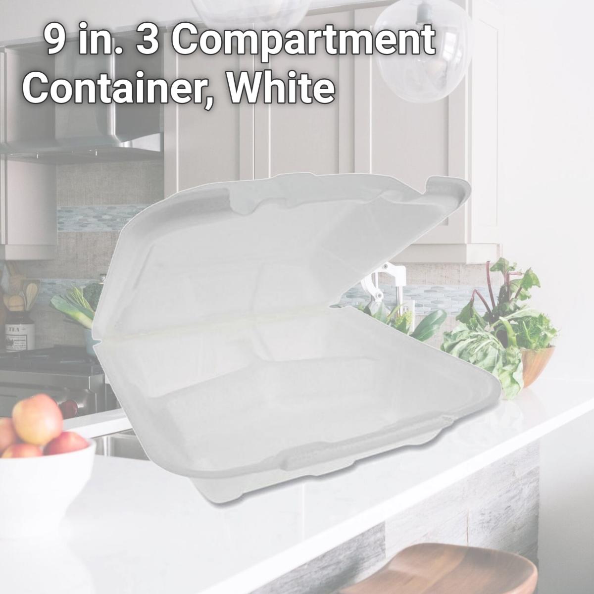Picture of PCT YTD19903ECON 9 in. 3 Compartment Container, White