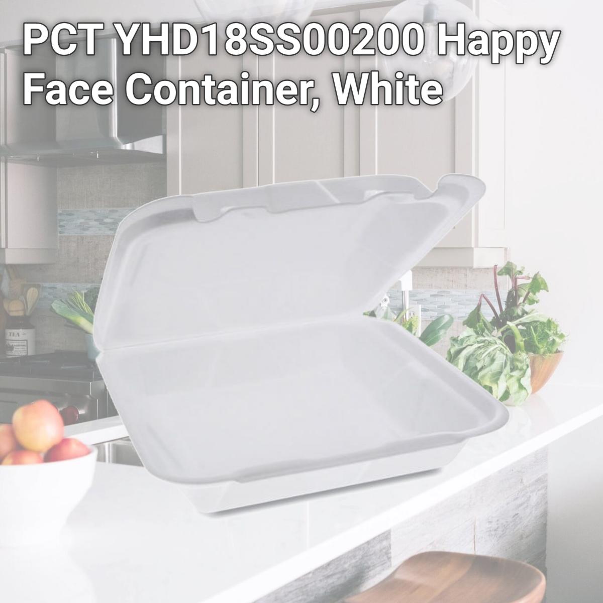 Picture of PCT YHD18SS00200 Happy Face Container, White