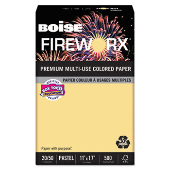 Boise Cascade Paper MP2207BF 11 x 17 in. FIREWORX Colored Paper Boomin Buff 20 lb - 500 Sheets per Ream Boise Cascade Paper MP2207BF 11 x 17 in. FIREWORX Colored Paper Boomin Buff 20 lb - 500 Sheets per Ream