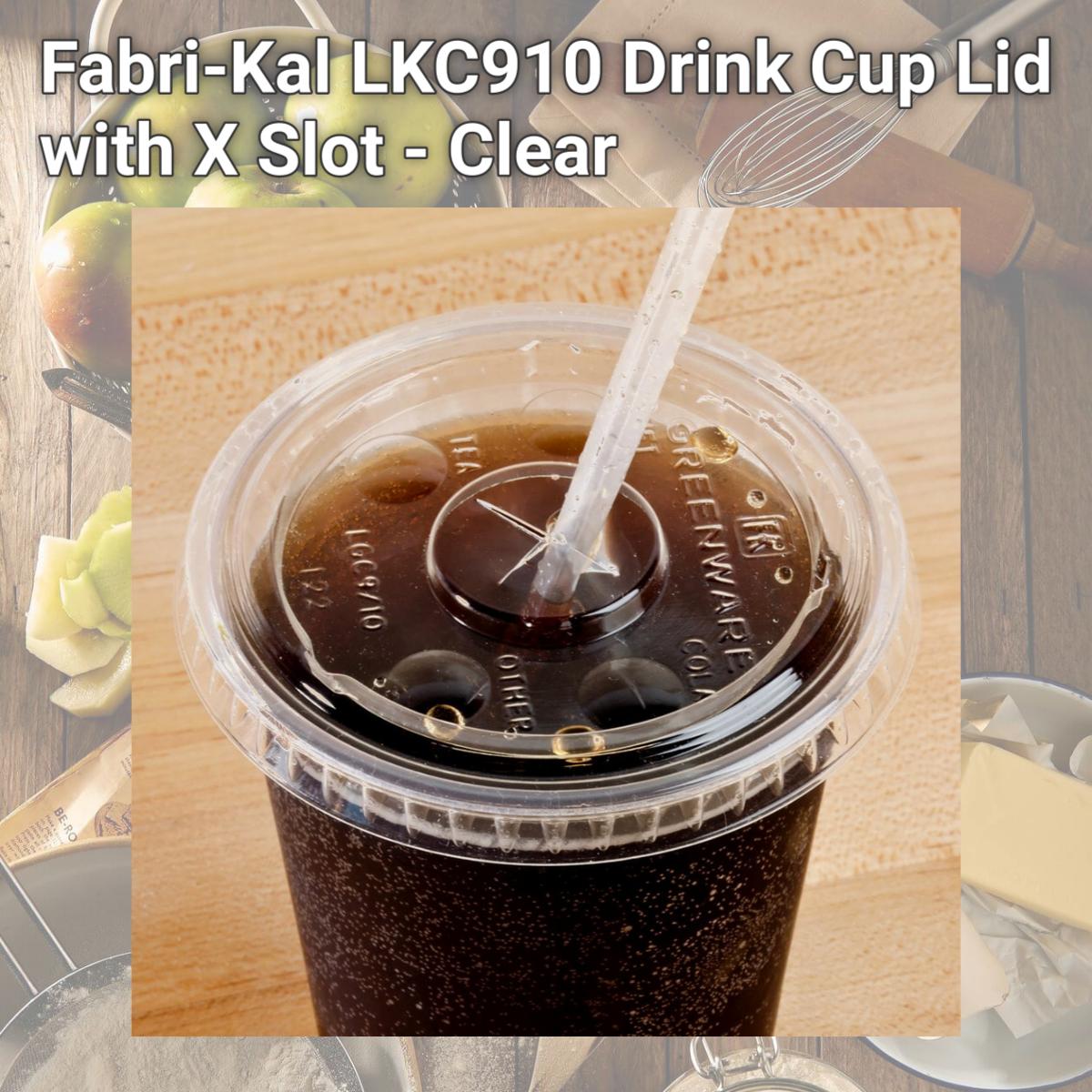 Picture of Fabri-Kal LKC910 Drink Cup Lid with X Slot - Clear
