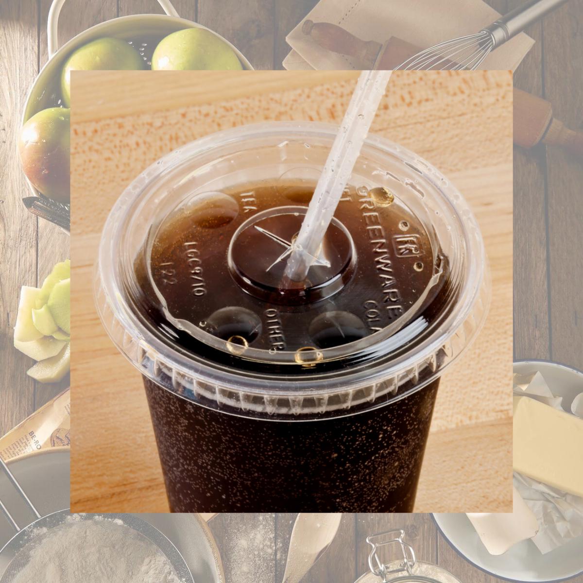 Picture of Fabri-Kal LKC910 Drink Cup Lid with X Slot - Clear