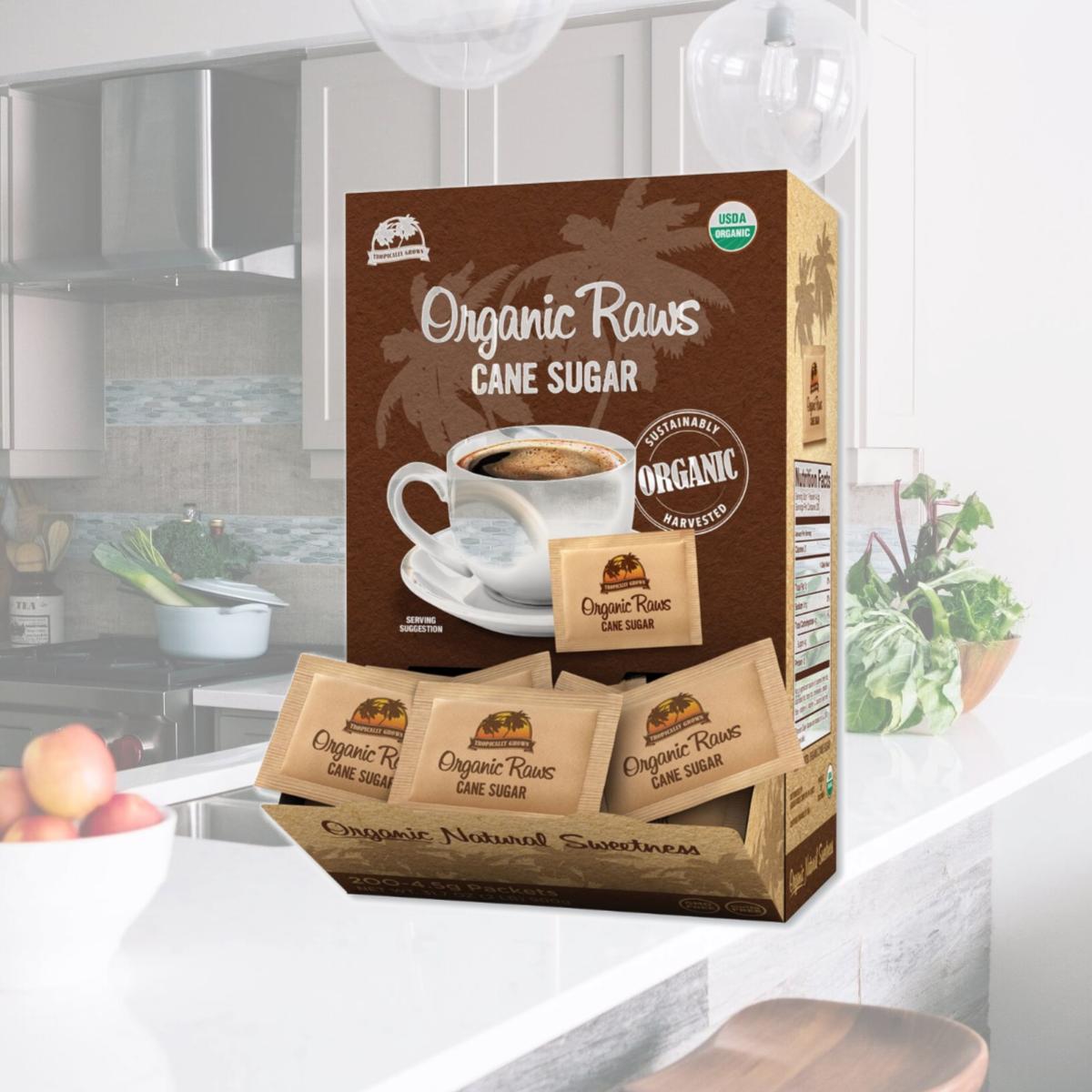 Picture of Sugar Foods 83035 0.16 oz Raw Turbinado Sugar Packets - 200 Pack per Box