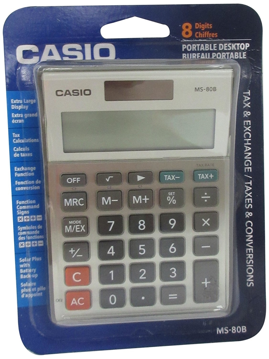 Ms80b 8-digit Lcd - Tax & Currency Calculator