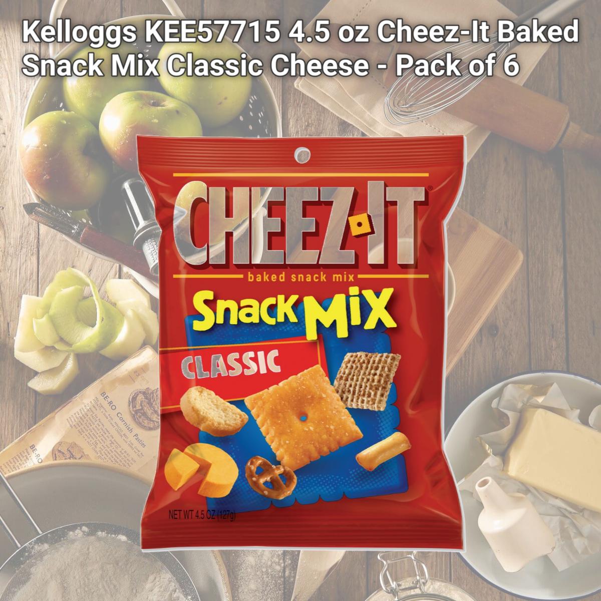 Picture of Kelloggs KEE57715 4.5 oz Cheez-It Baked Snack Mix Classic Cheese - Pack of 6