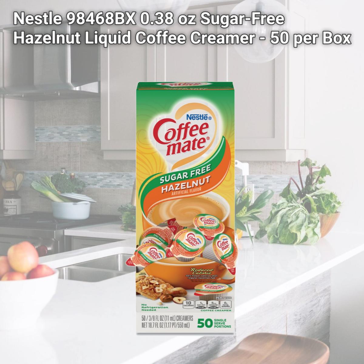 Picture of Nestle 98468BX 0.38 oz Sugar-Free Hazelnut Liquid Coffee Creamer - 50 per Box