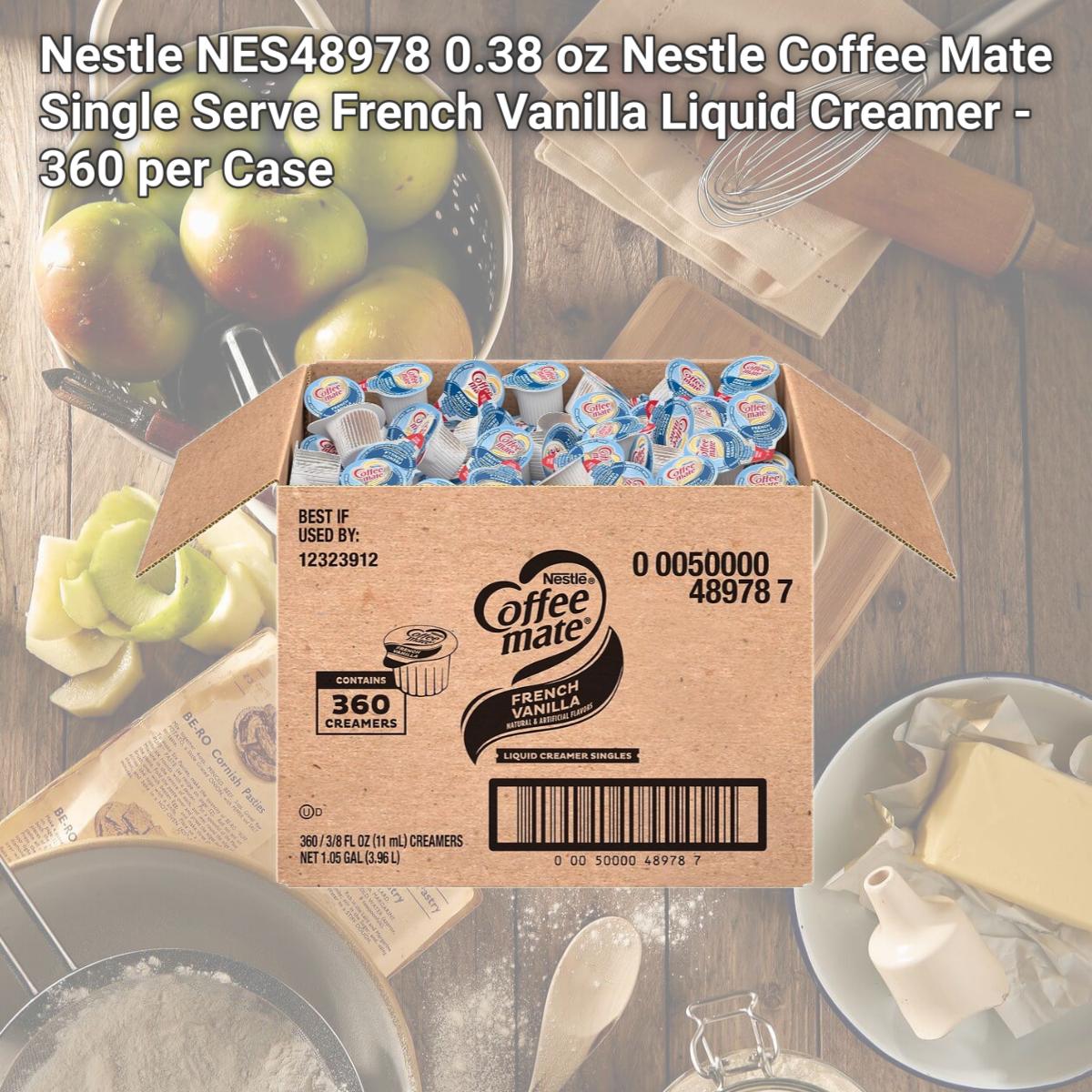 Picture of Nestle NES48978 0.38 oz Nestle Coffee Mate Single Serve French Vanilla Liquid Creamer - 360 per Case