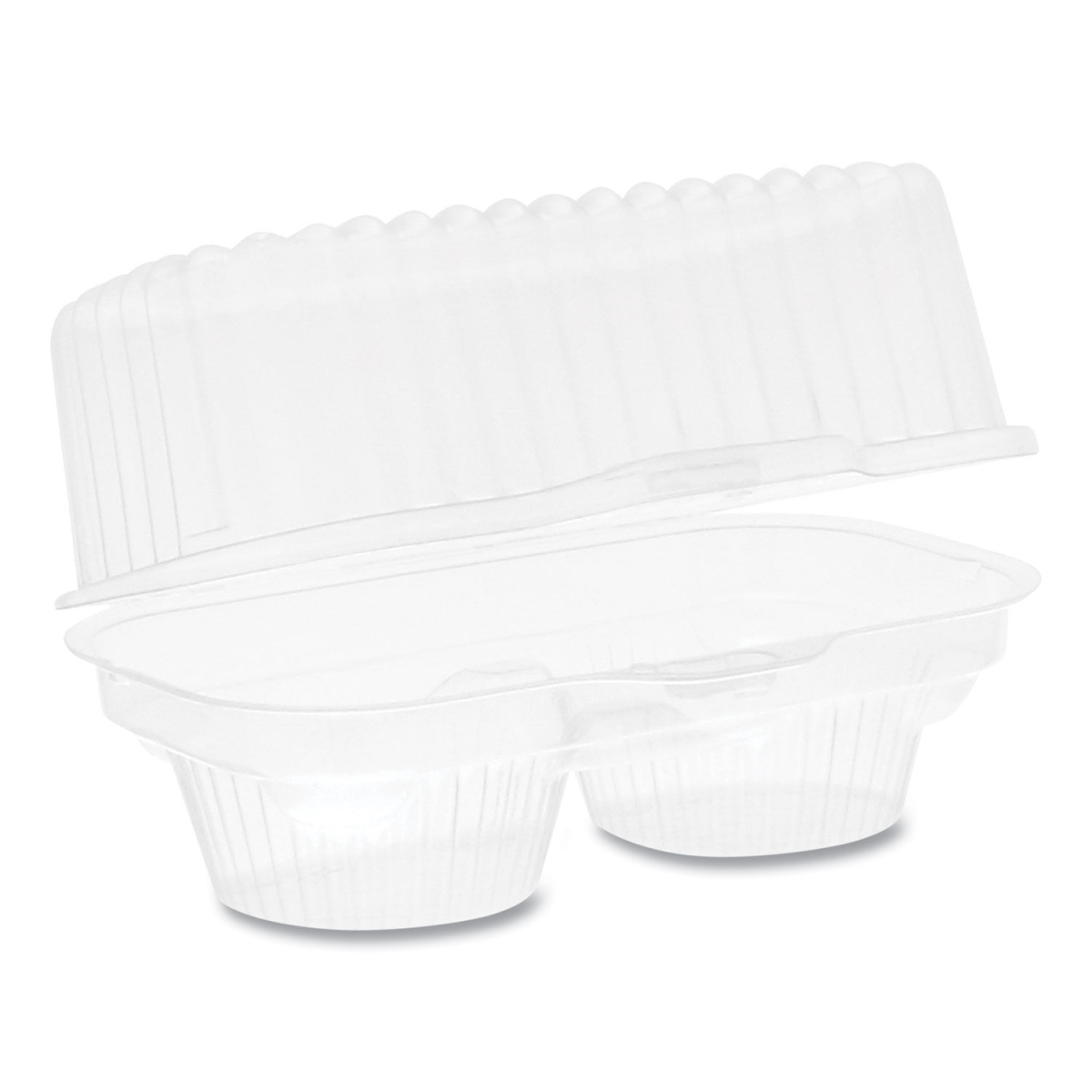 UPC 028016209743 product image for 000000000000002002 2-Compartment Clear View Bakery Cupcake Container, Clear | upcitemdb.com