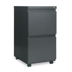 Alera Pbffch 14.87 X 19.12 In. Two-drawer Metal Pedestal File With Full-length Pull - Charcoal