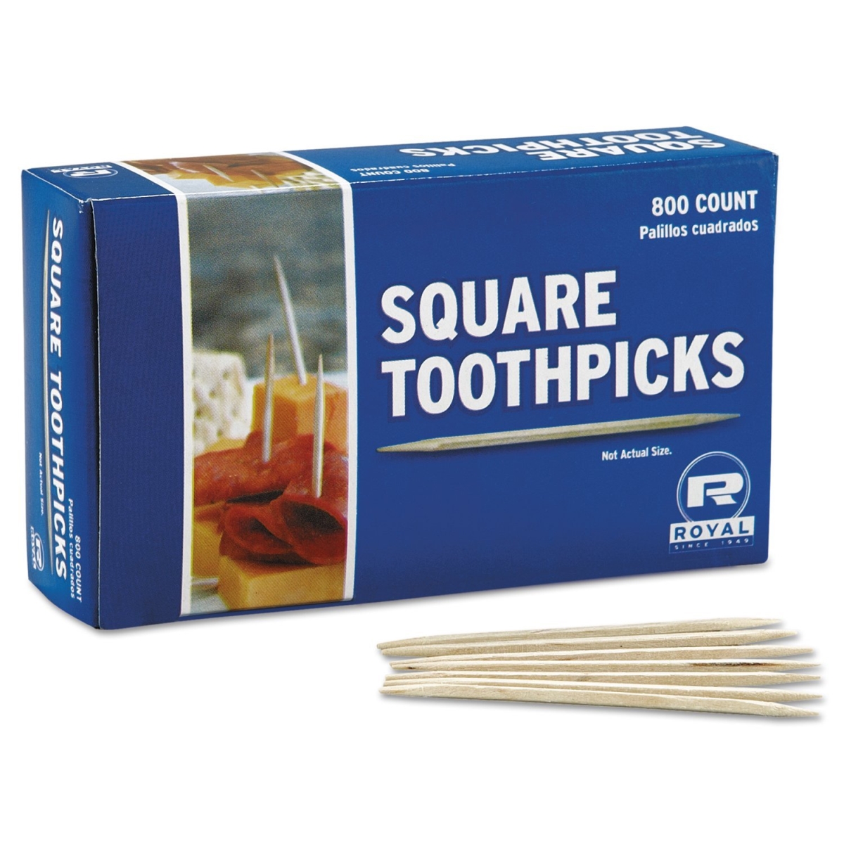 R820sq 2.75 In. Square Wood Toothpicks, Natural - 800 Per Box, Box Of 24