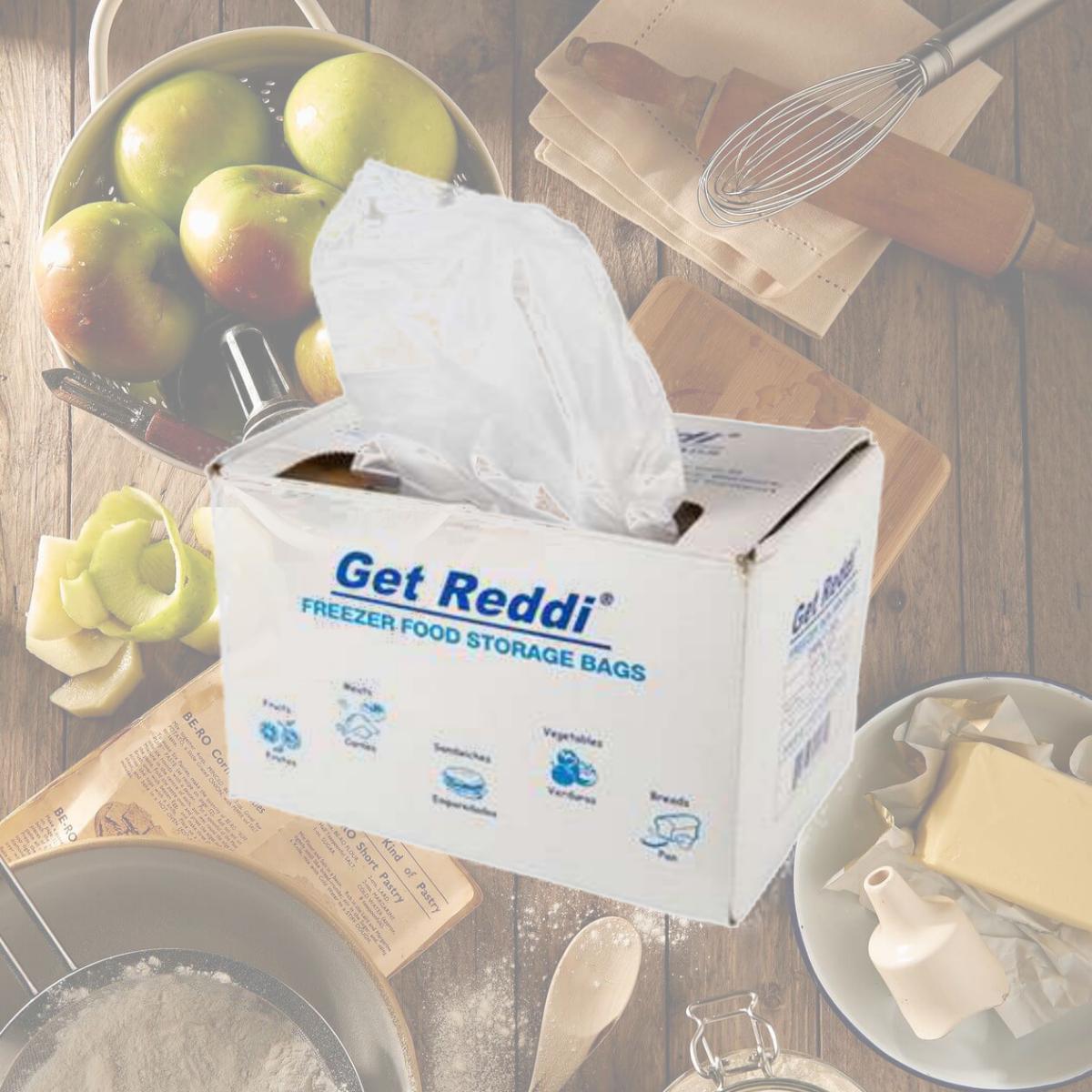 Picture of Inteplast Group PBR37HD 8 lb 0.5 mm Get Reddi Freezer Food Storage Bag, Clear